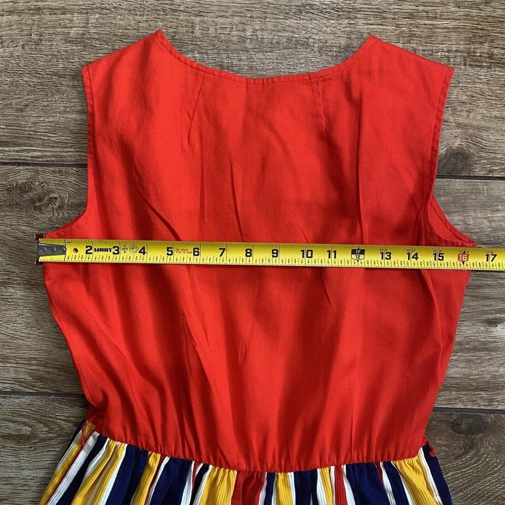 Vintage Mod Hippie Swirl Sleeveless Dress - Picture 4 of 11